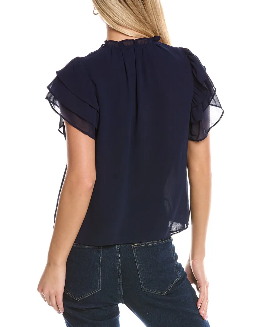 1.STATE Flutter Sleeve V-Neck Top