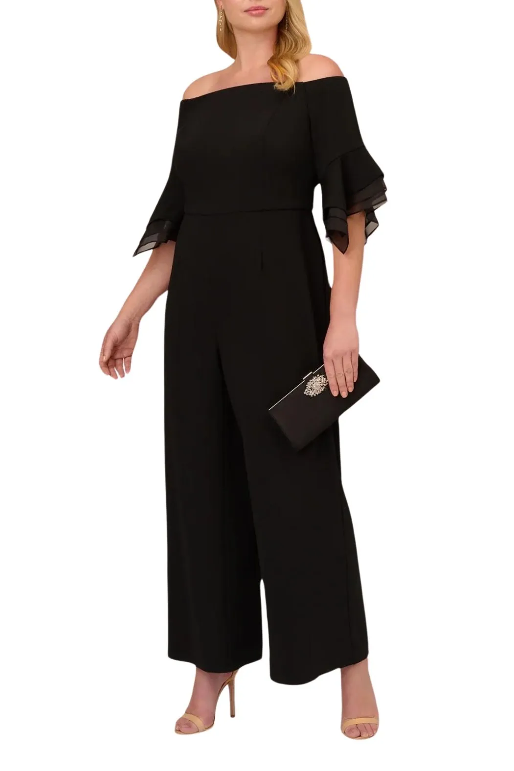 Adrianna Papell crepe jumpsuit ( Plus Size )