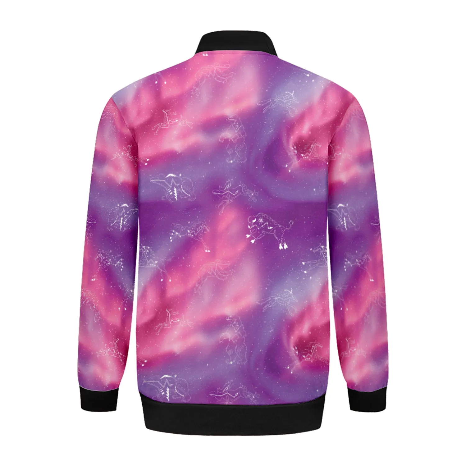 Animal Ancestors 7 Aurora Gases Pink and Purple Zippered Collared Lightweight Jacket