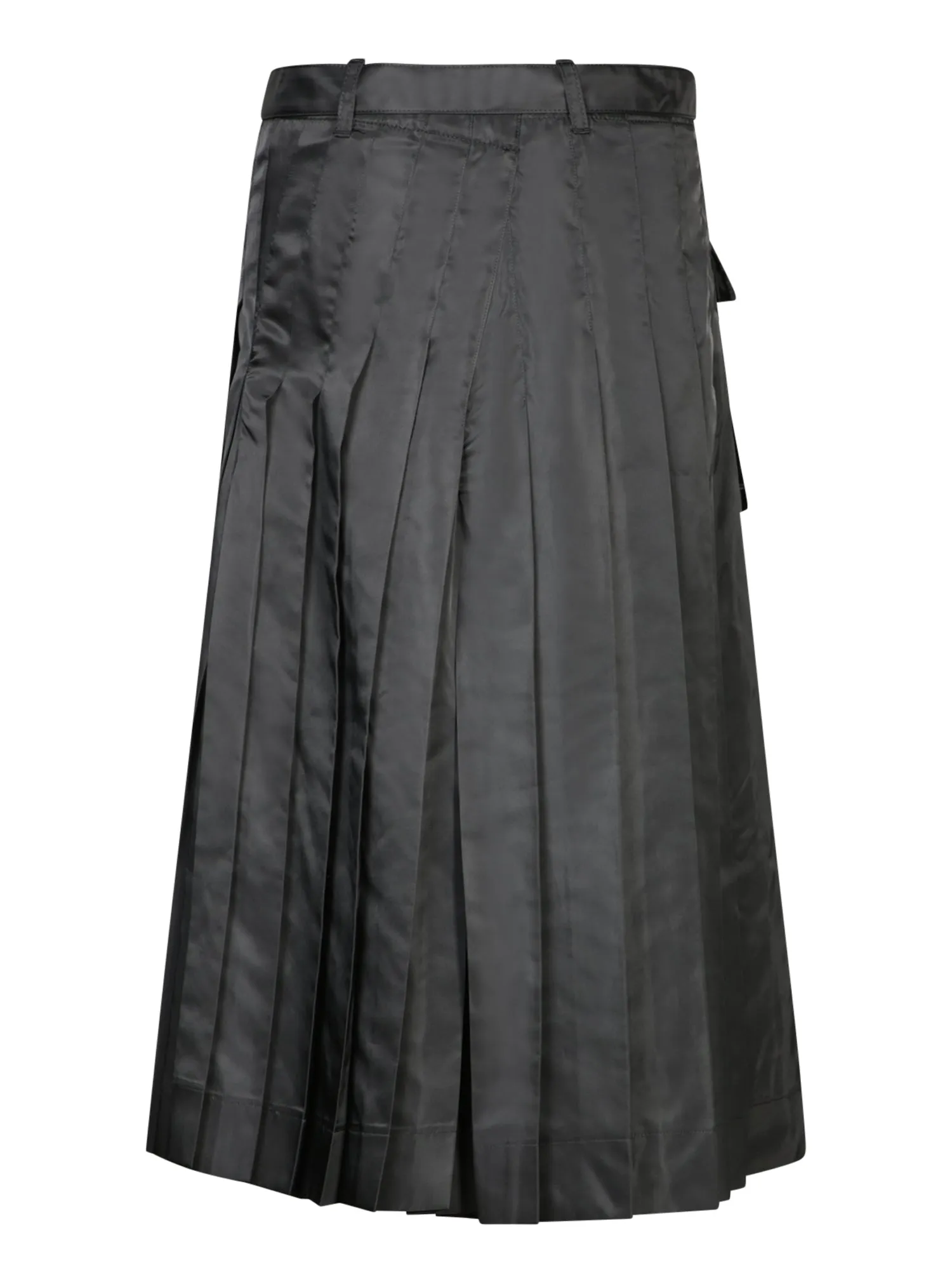 Black Nylon Twill Skirt