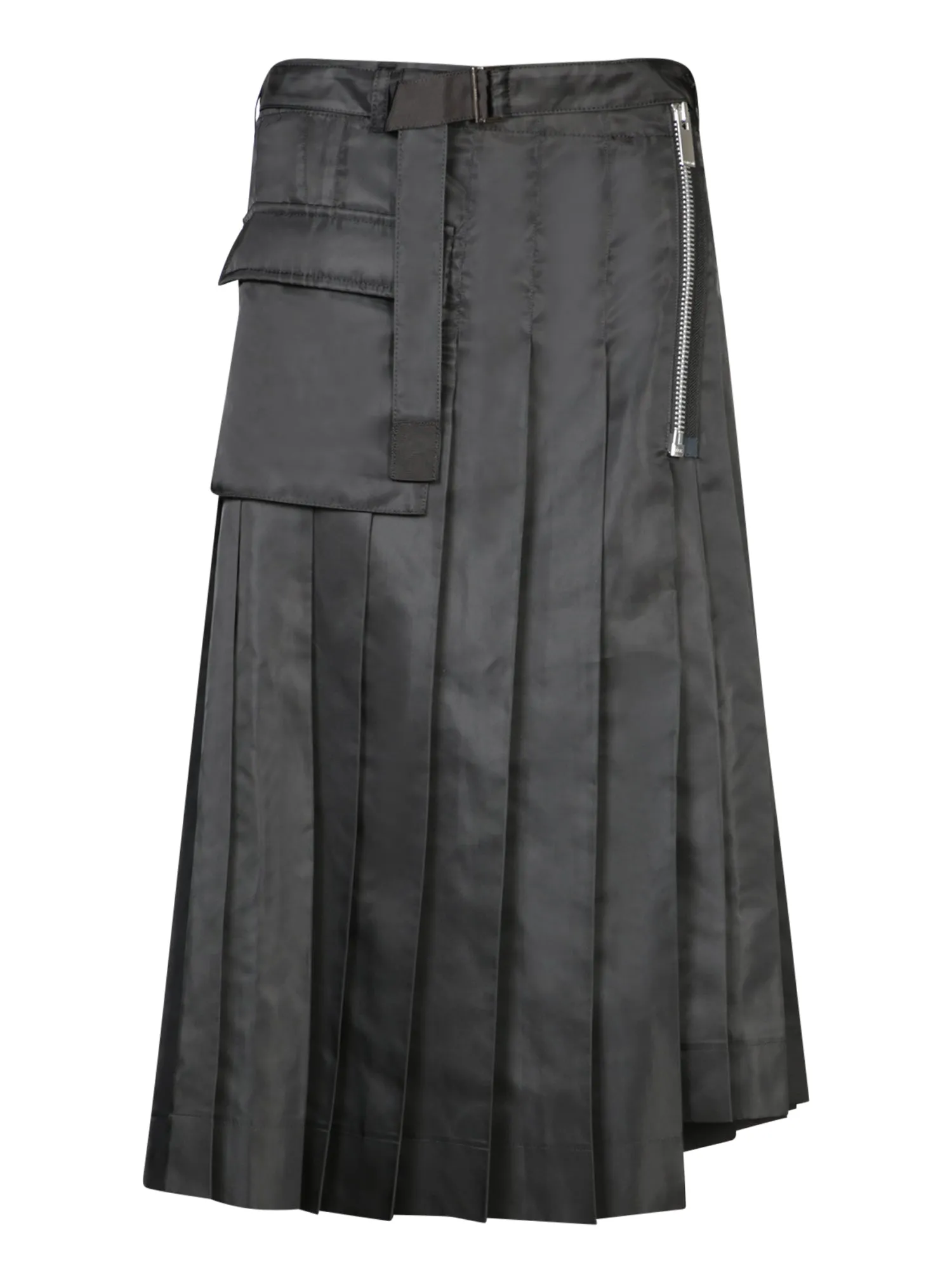 Black Nylon Twill Skirt