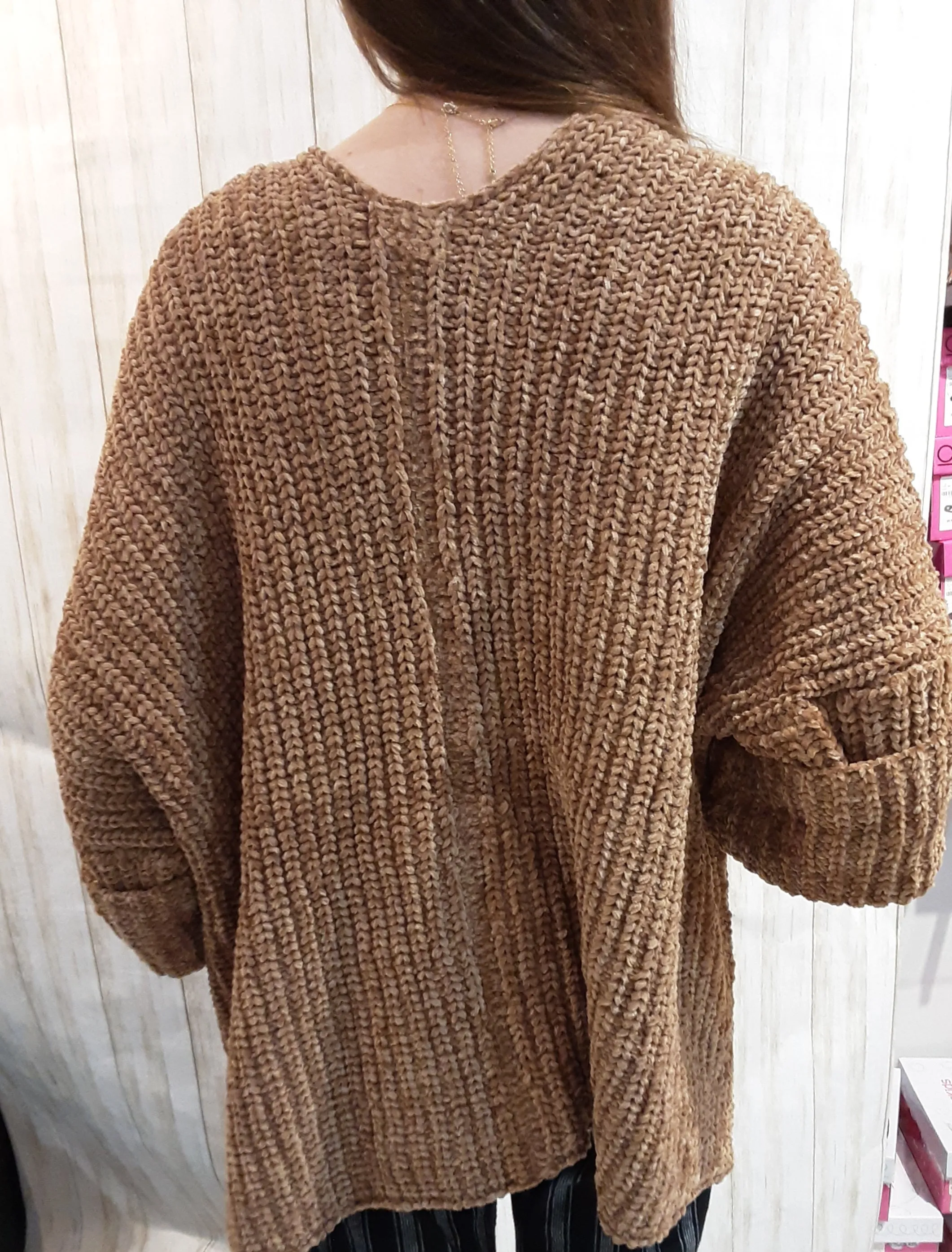 Cable Knit Slouch Cardigan