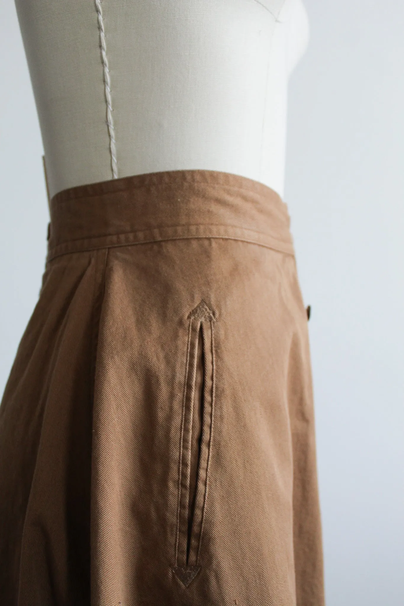 clay cotton midi skirt