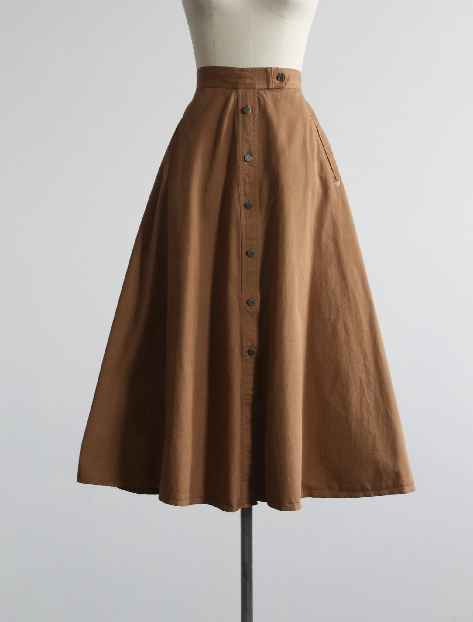 clay cotton midi skirt