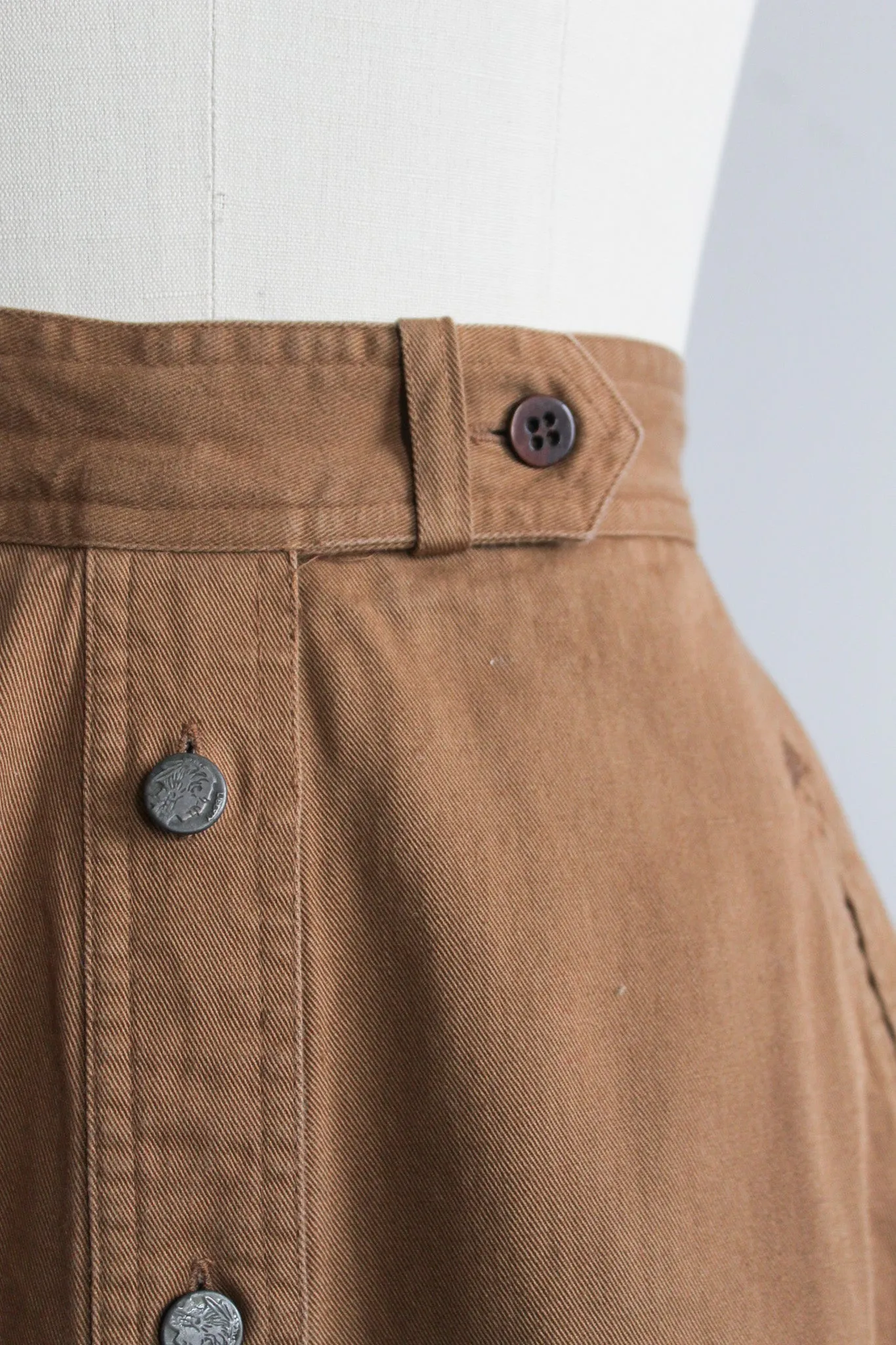 clay cotton midi skirt