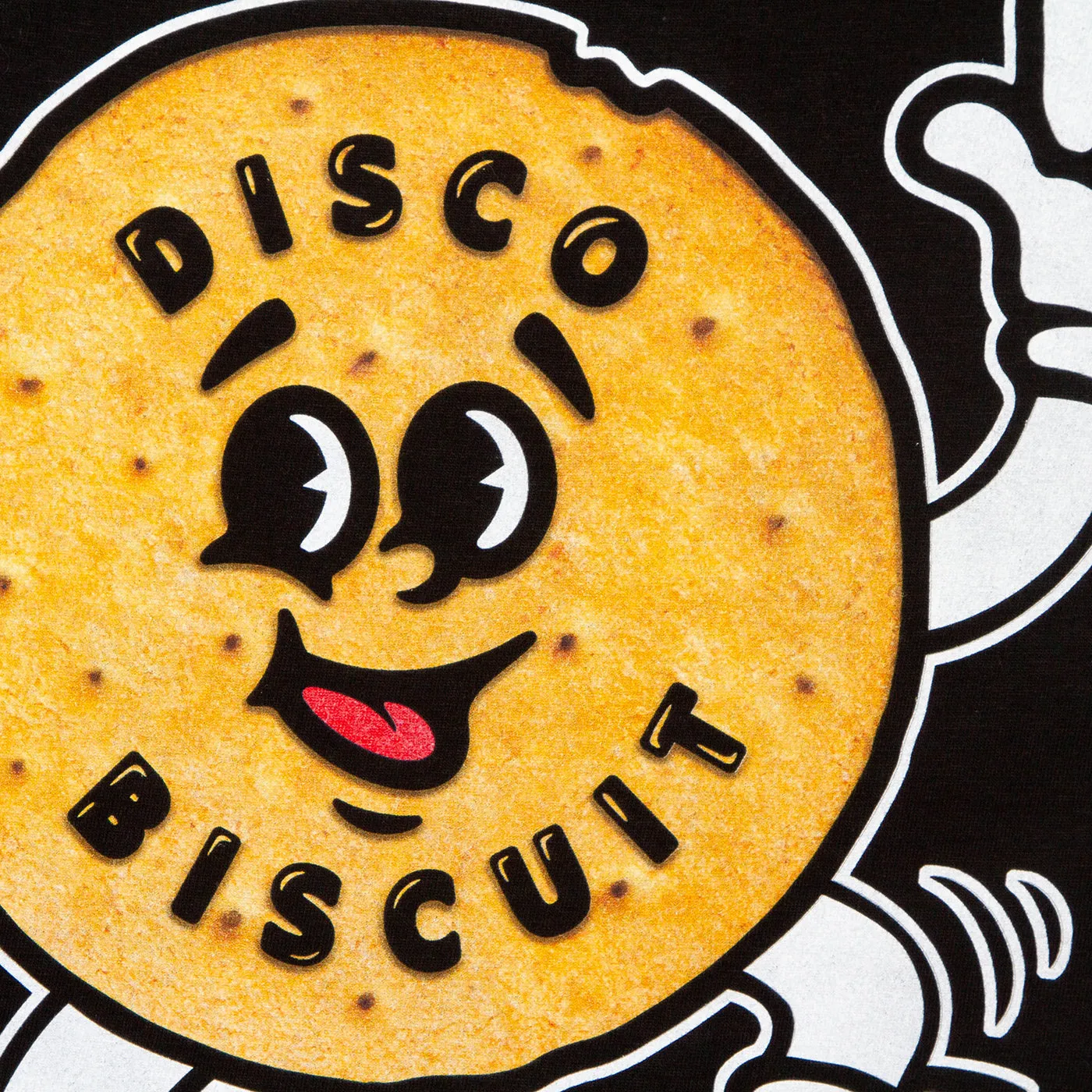 Colour Disco Biscuit Back Print - Tshirt - Black