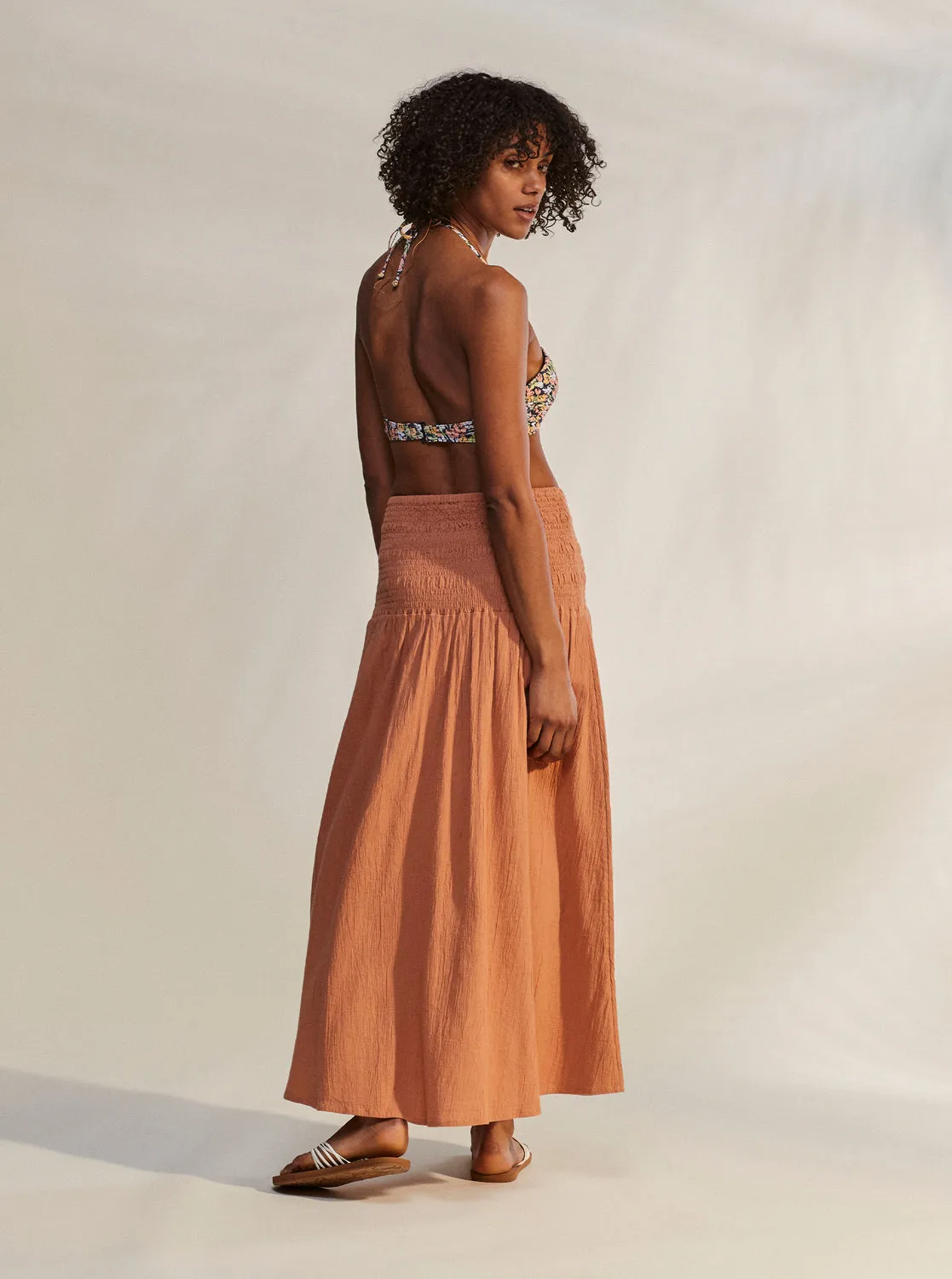 Cute Summer Ankle Length Versatile Skirt - Cork