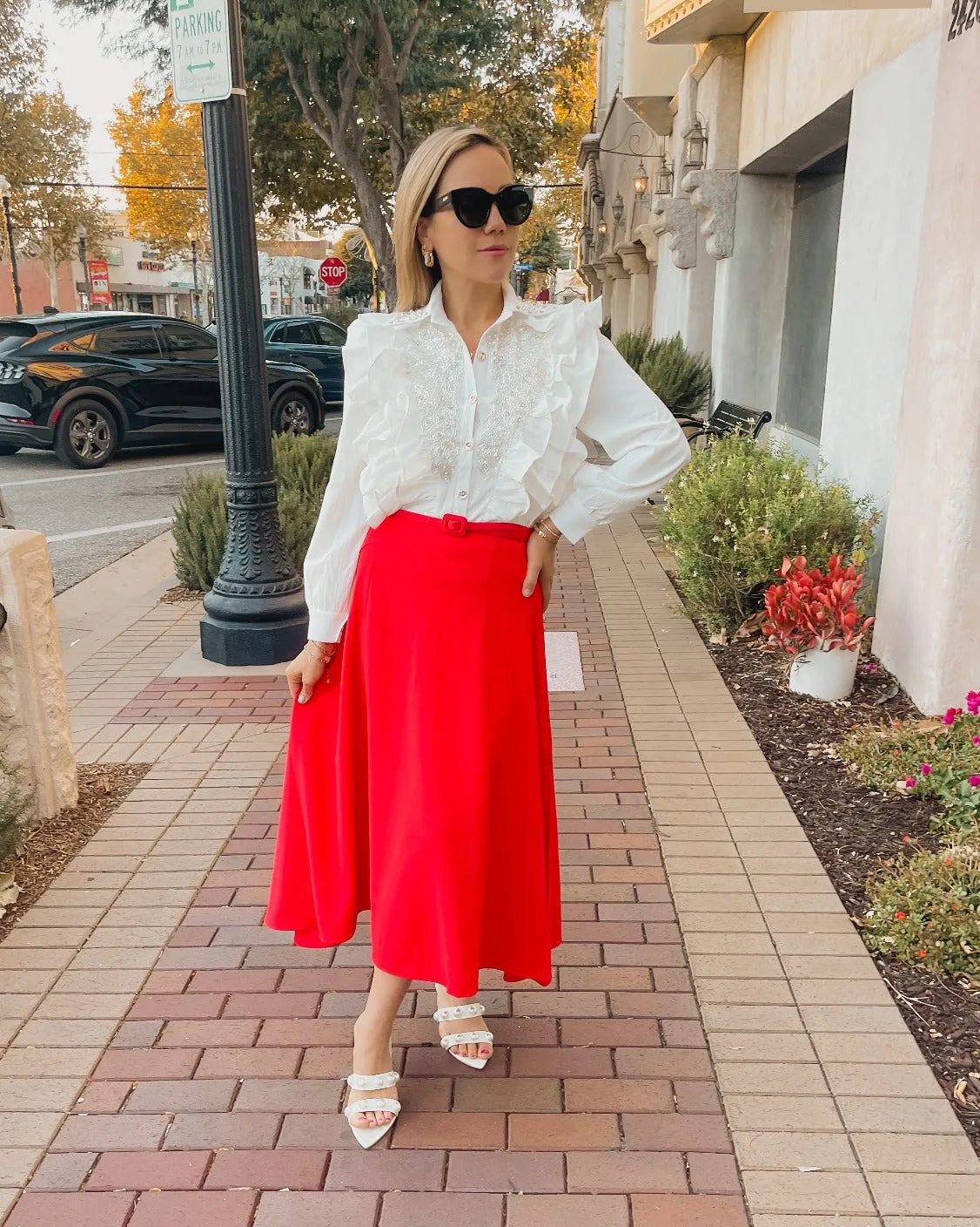 Flared Diana Midi Skirt