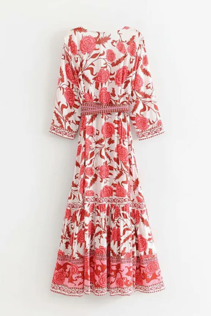 Garden Cotton Wrap Dress