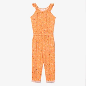 Girl apricot sleevless jumpsuit