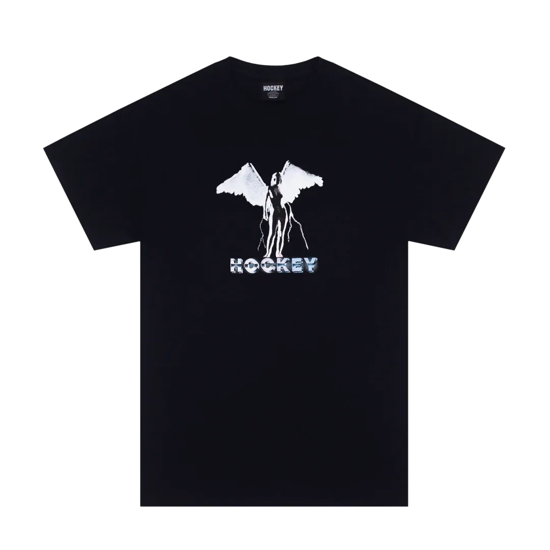 HOCKEY ANGEL T SHIRT BLACK