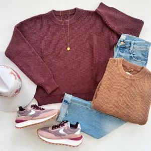 Itk1502 Mahogany Crewneck Sweater