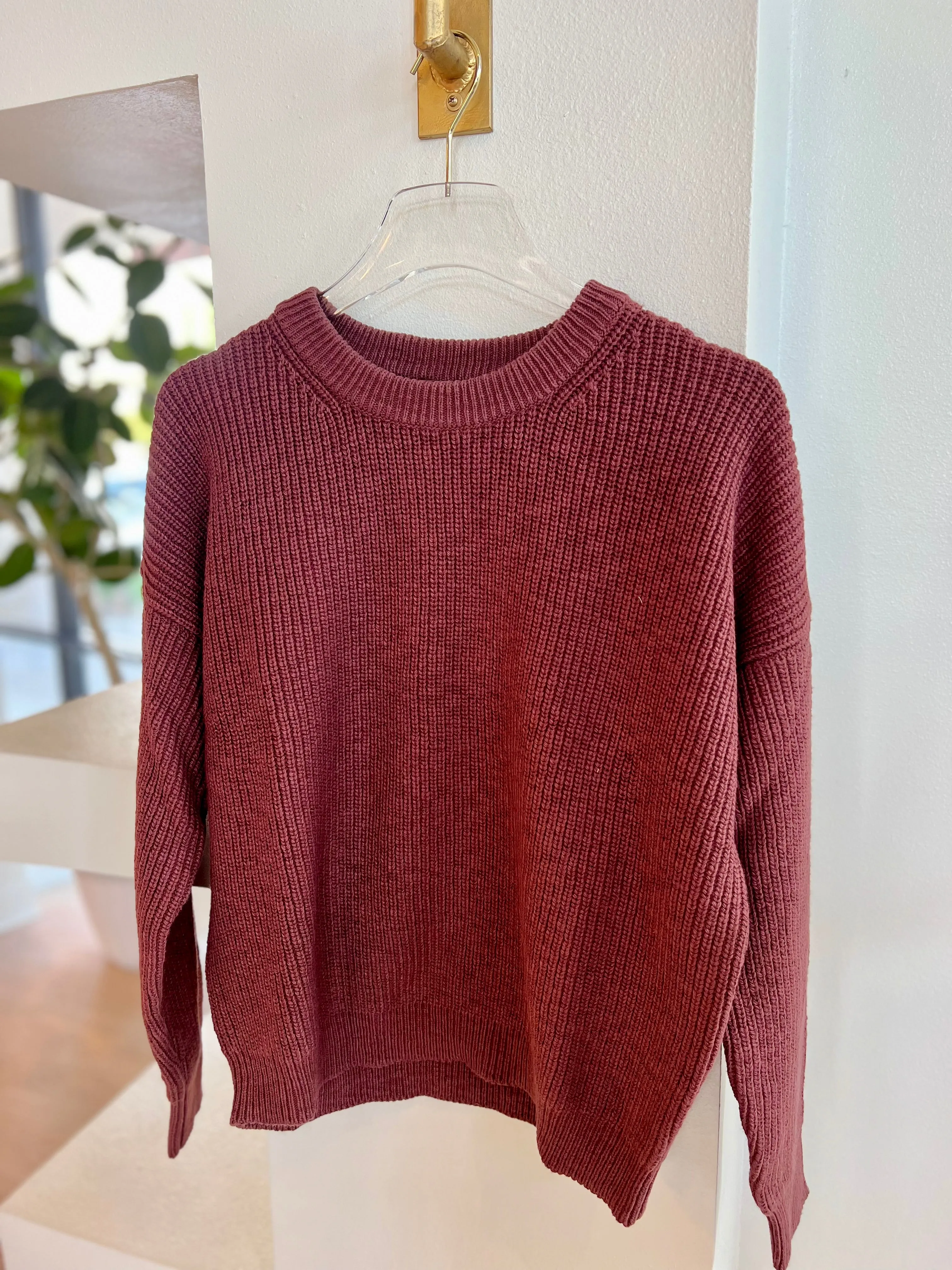 Itk1502 Mahogany Crewneck Sweater