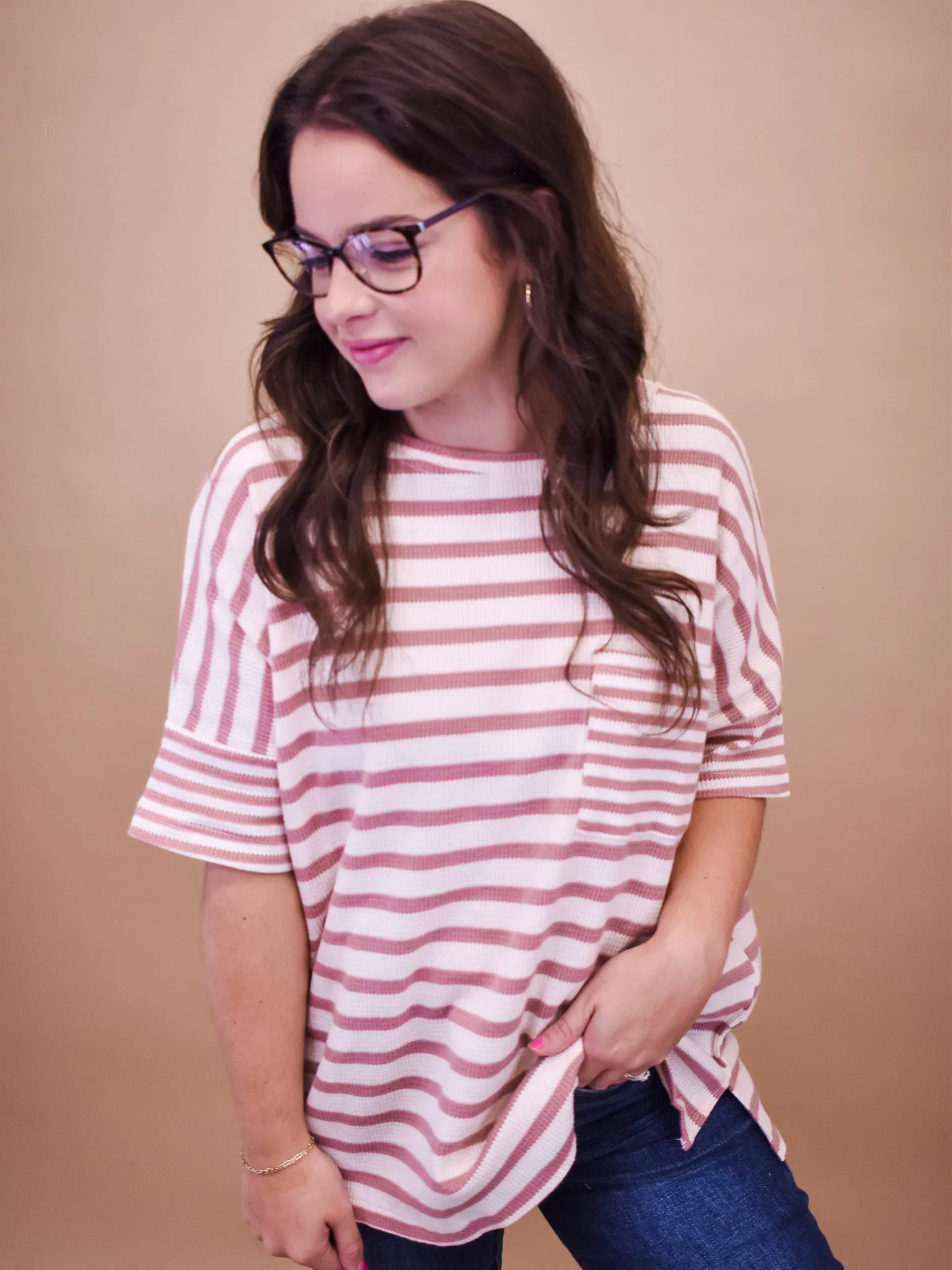 It's Our Time Mixed Stripe Knit Top