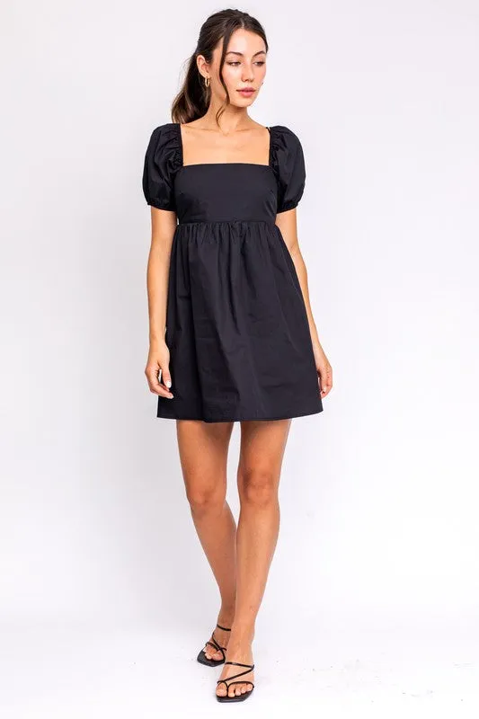 Kyle Back Tie Babydoll Dress