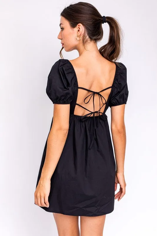 Kyle Back Tie Babydoll Dress