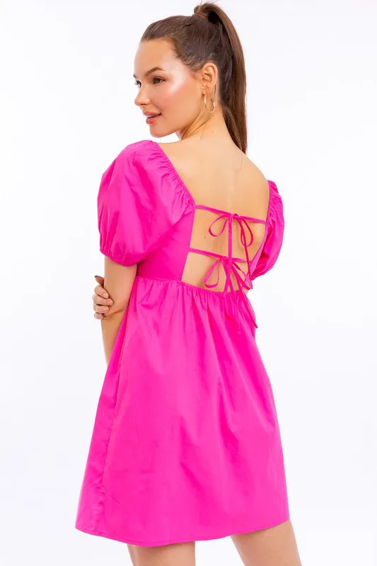 Kyle Back Tie Babydoll Dress