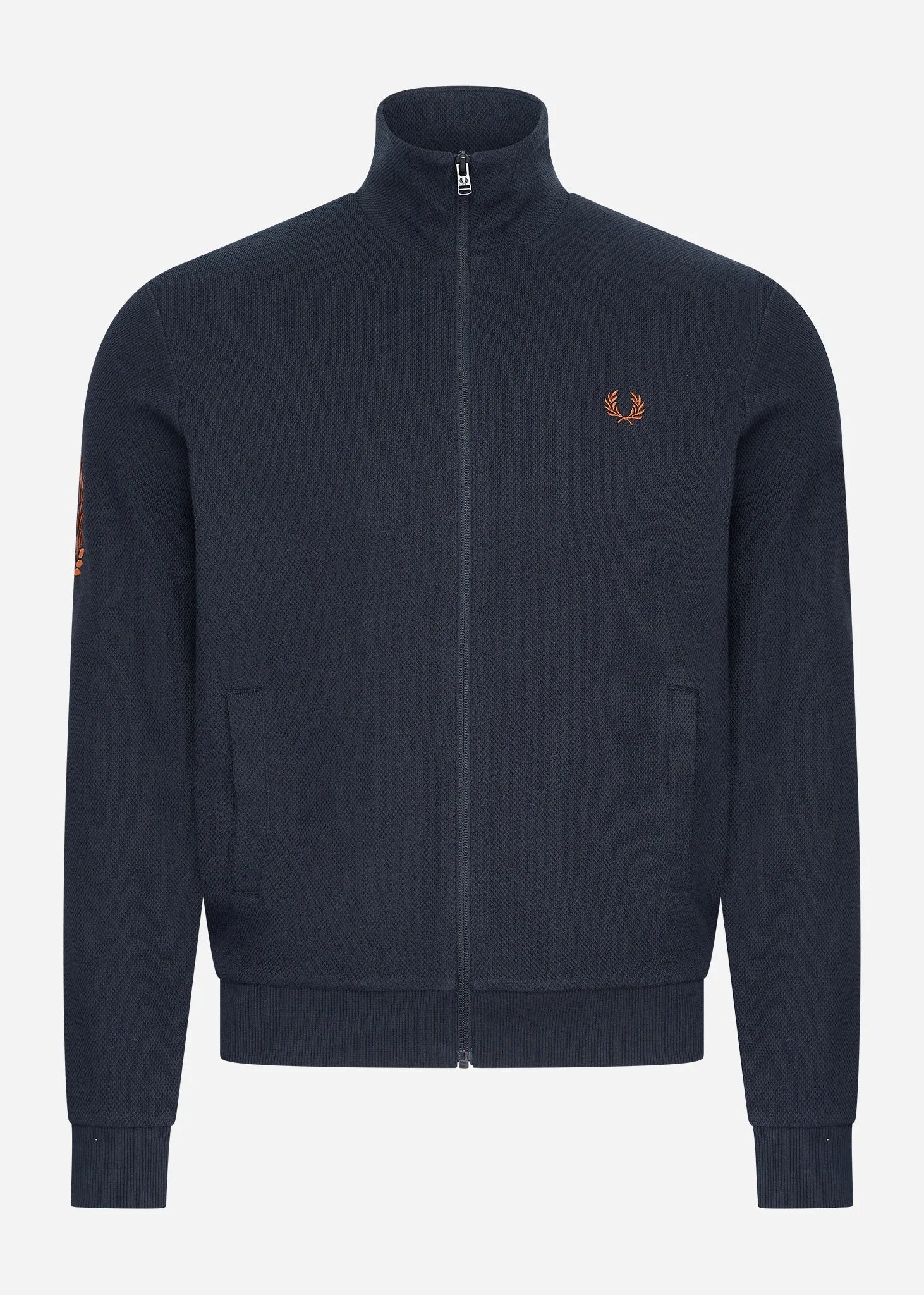 Laurel wreath sleeve track jacket - navy