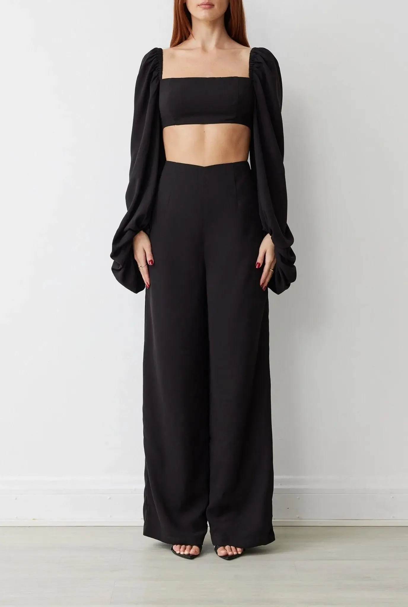 LOREN LS JUMPSUIT IN NOIR