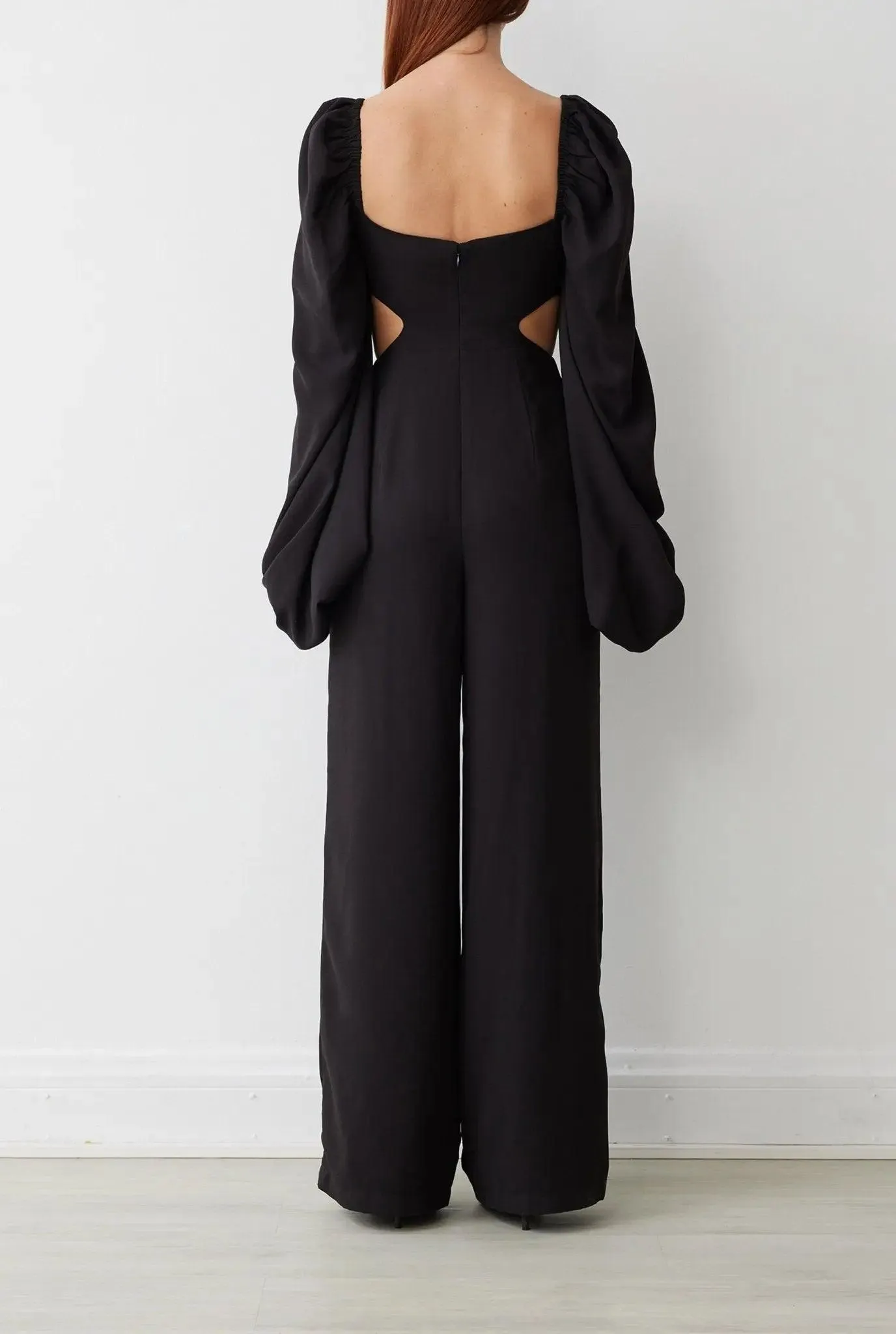 LOREN LS JUMPSUIT IN NOIR