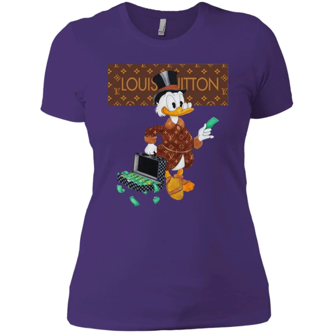 Louis Vuitton Donald Duck T-shirt Women Cotton T-Shirt