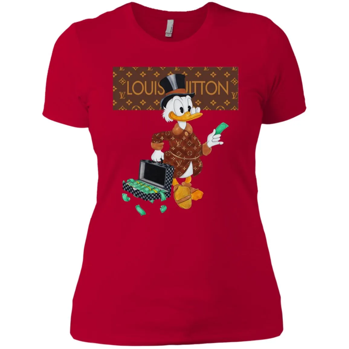 Louis Vuitton Donald Duck T-shirt Women Cotton T-Shirt