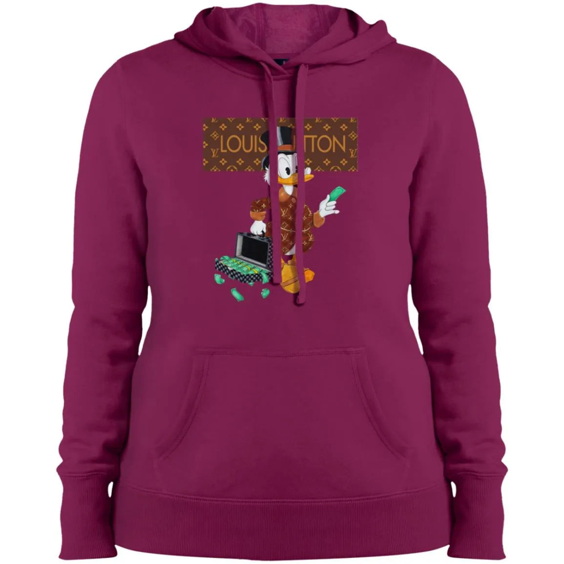 Louis Vuitton Donald Duck T-shirt Women Hooded Sweatshirt