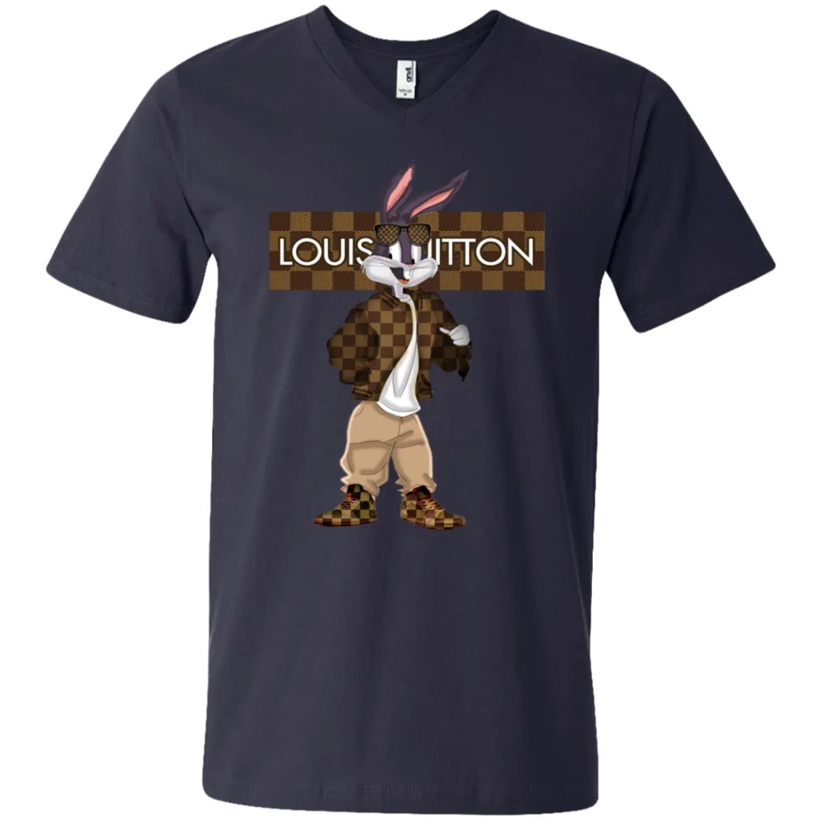 Louis Vuitton Rabbit Beauty T-shirt Men V-Neck T-Shirt