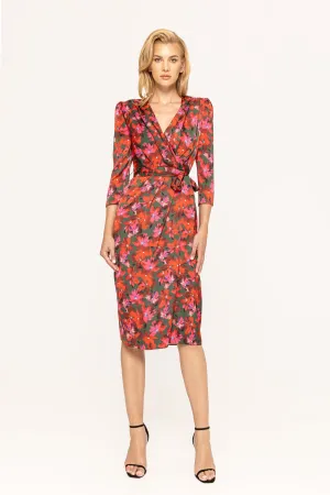 Madison Print Wrap Dress