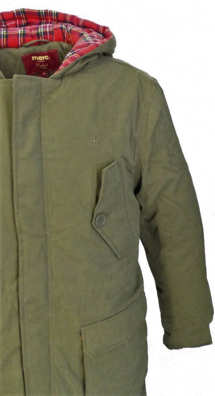 Merc Mens Khaki Green Tobias Mod Style Fishtail Vintage/Retro Parka