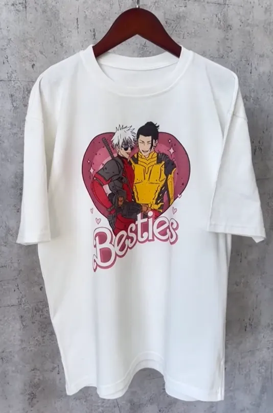 Nysekai "Besties Gojo Geto" Oversize T Shirt