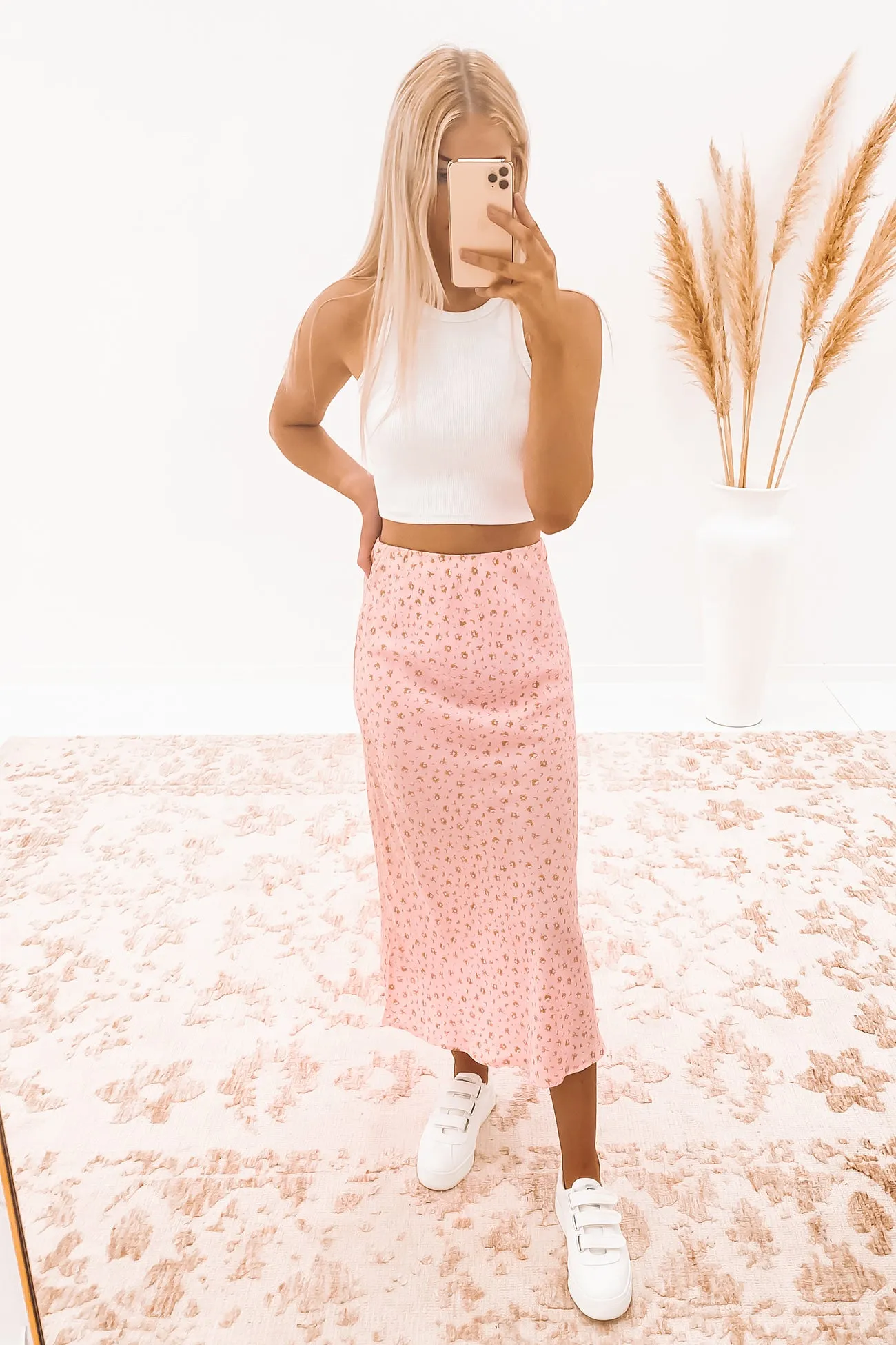 Piper Floral Midi Skirt Print