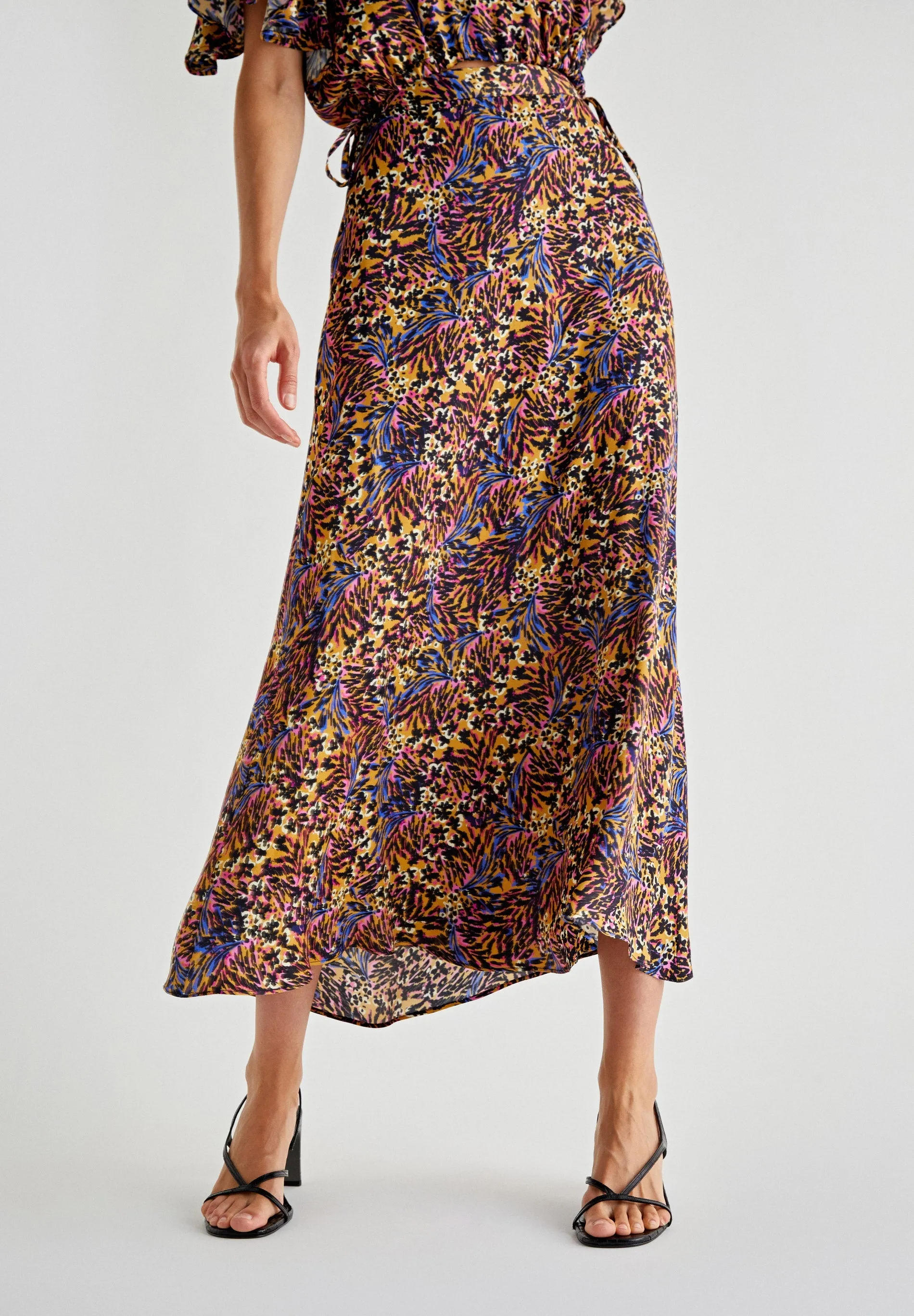 PRINTED MIDI SKIRT