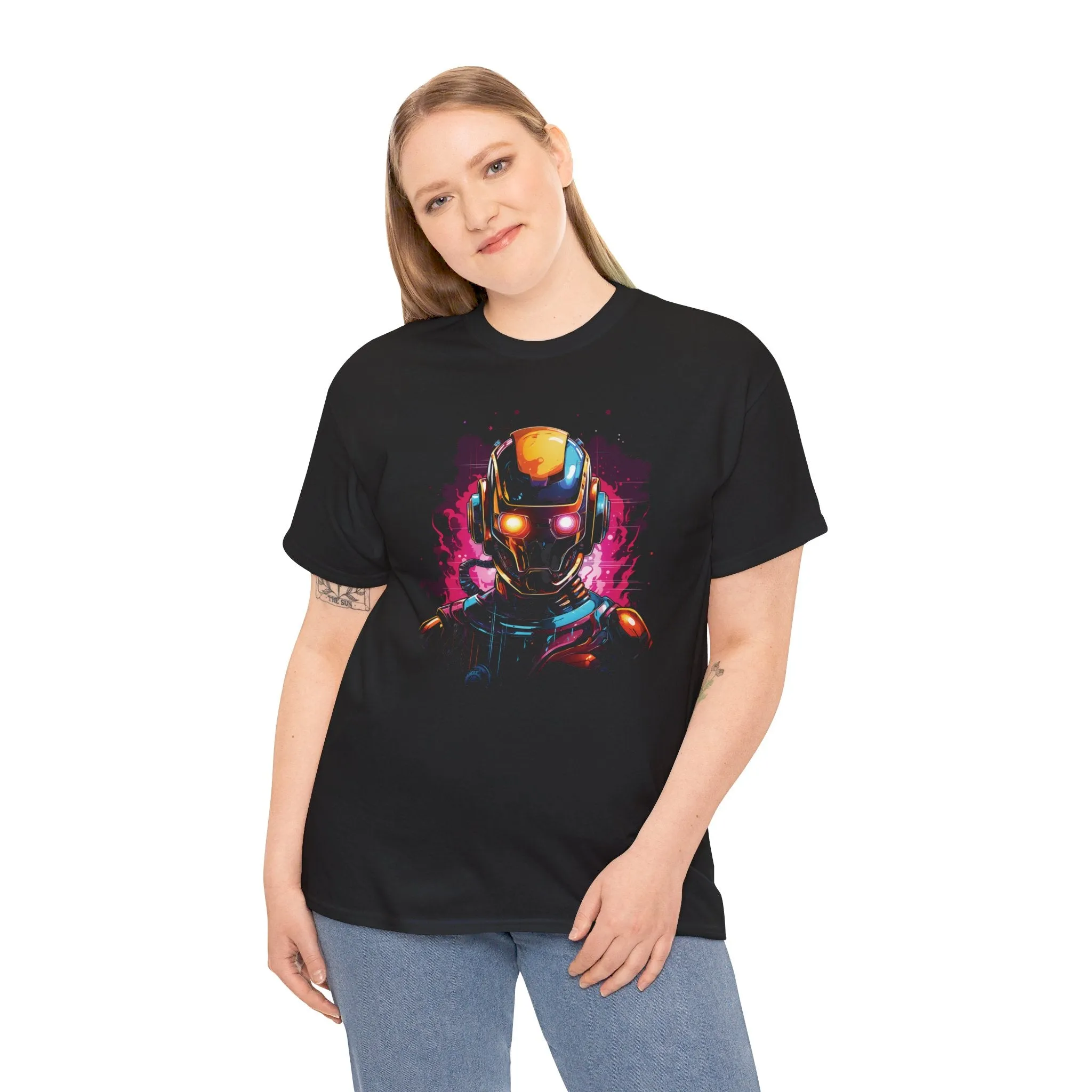 Retrowave Roboter T-Shirt | T-Shirt für 80er Jahre und Roboter Fans