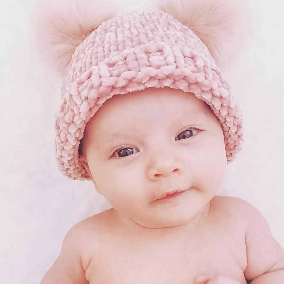 Rosy Chenille Beanie Hat for Babies, Toddlers & Kids