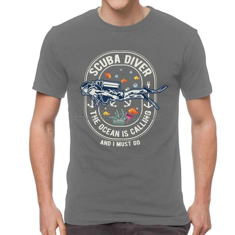 Scuba diving T-Shirt for Men |  Scuba Diver the Ocean is Calling