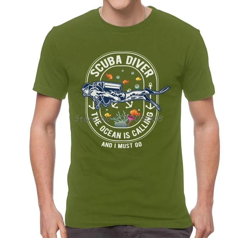 Scuba diving T-Shirt for Men |  Scuba Diver the Ocean is Calling