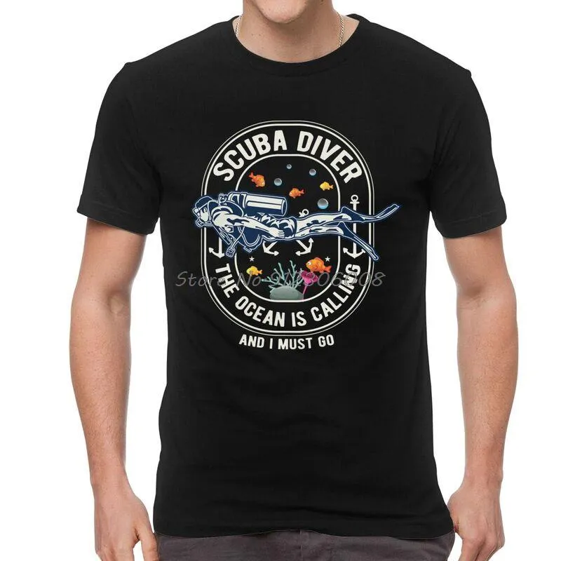 Scuba diving T-Shirt for Men |  Scuba Diver the Ocean is Calling