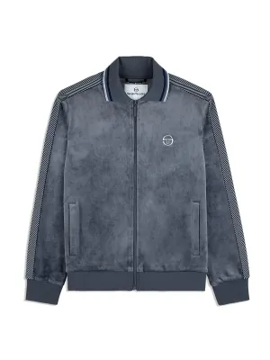 Sergio Tacchini Maglia Velour Track Jacket - Maritime Blue