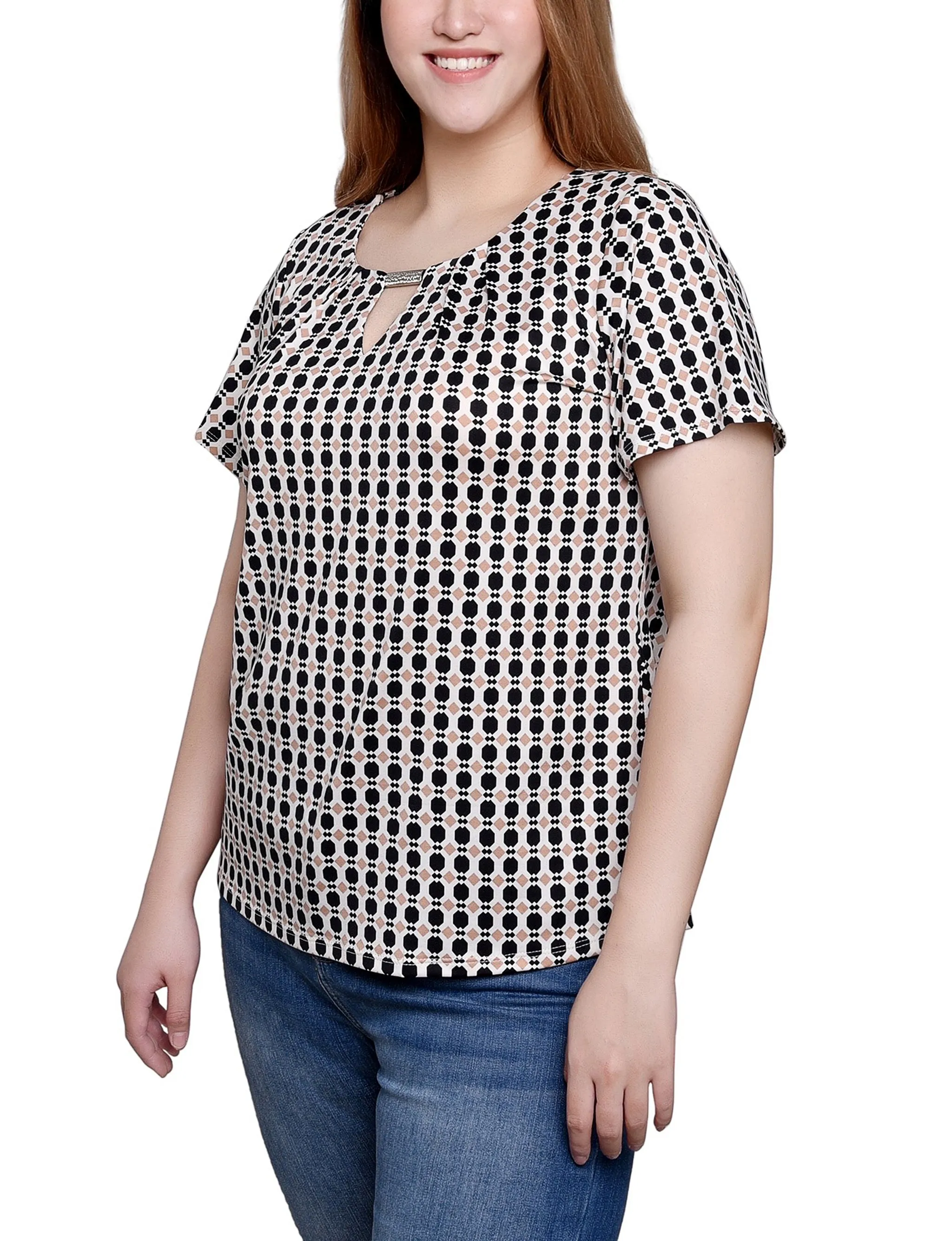 Short Sleeve Top With Hardware