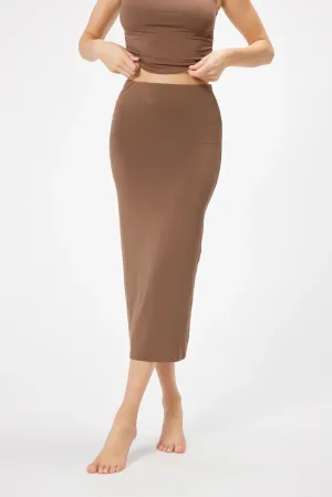 SOP Palma Midi Skirt in Brown