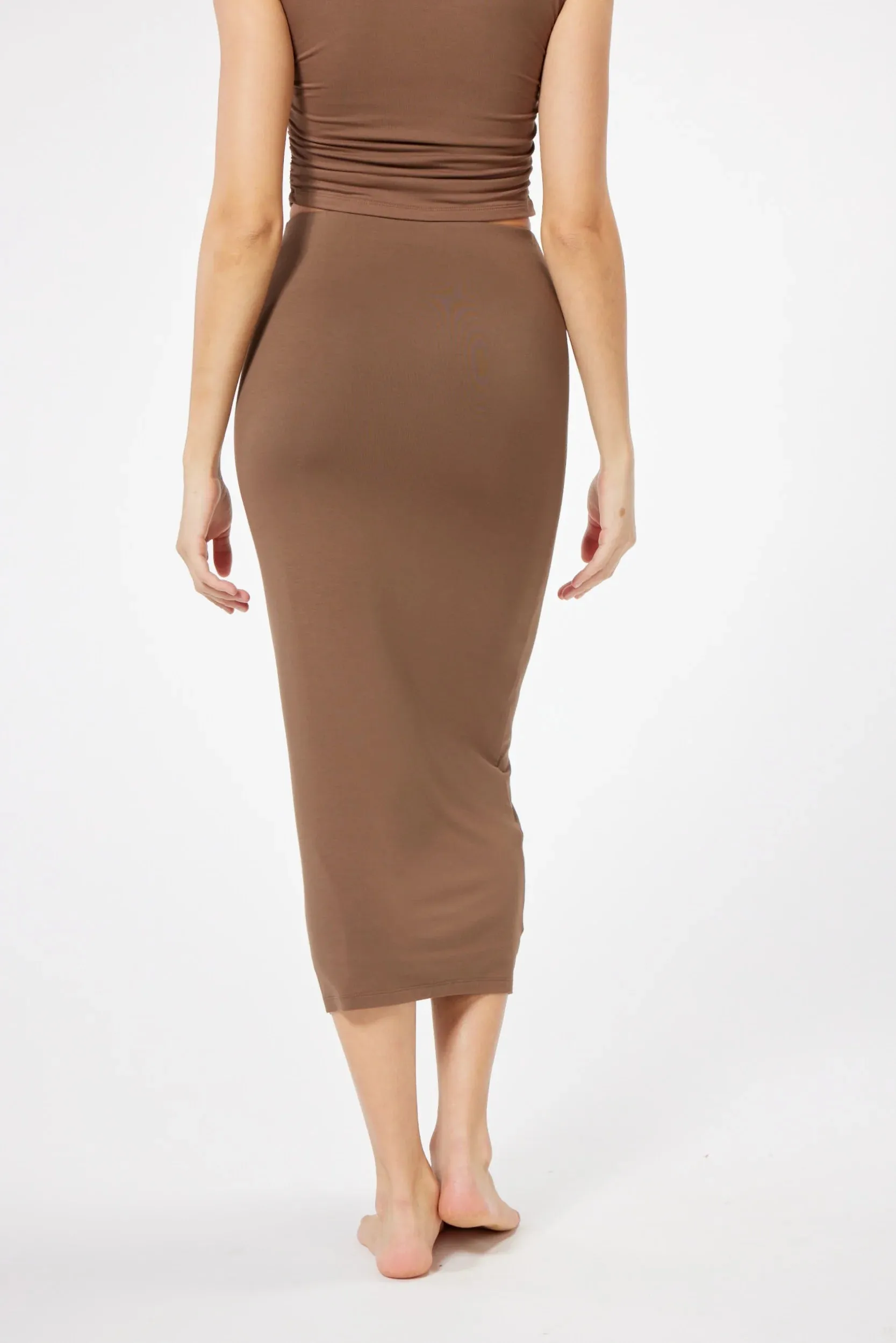 SOP Palma Midi Skirt in Brown