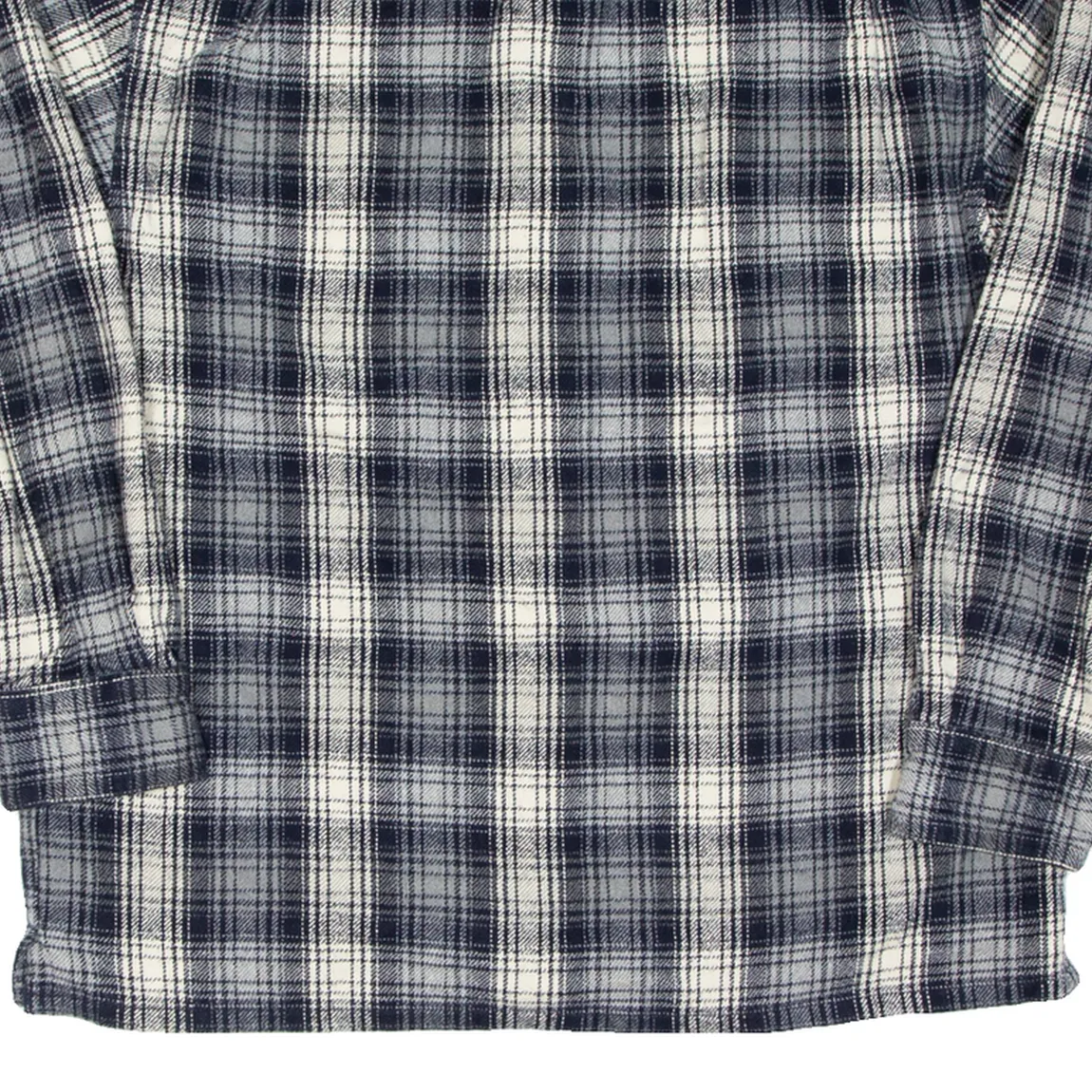 ST JOHNS BAY Mens Flannel Shirt Grey Check Long Sleeve M