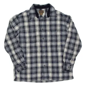 ST JOHNS BAY Mens Flannel Shirt Grey Check Long Sleeve M