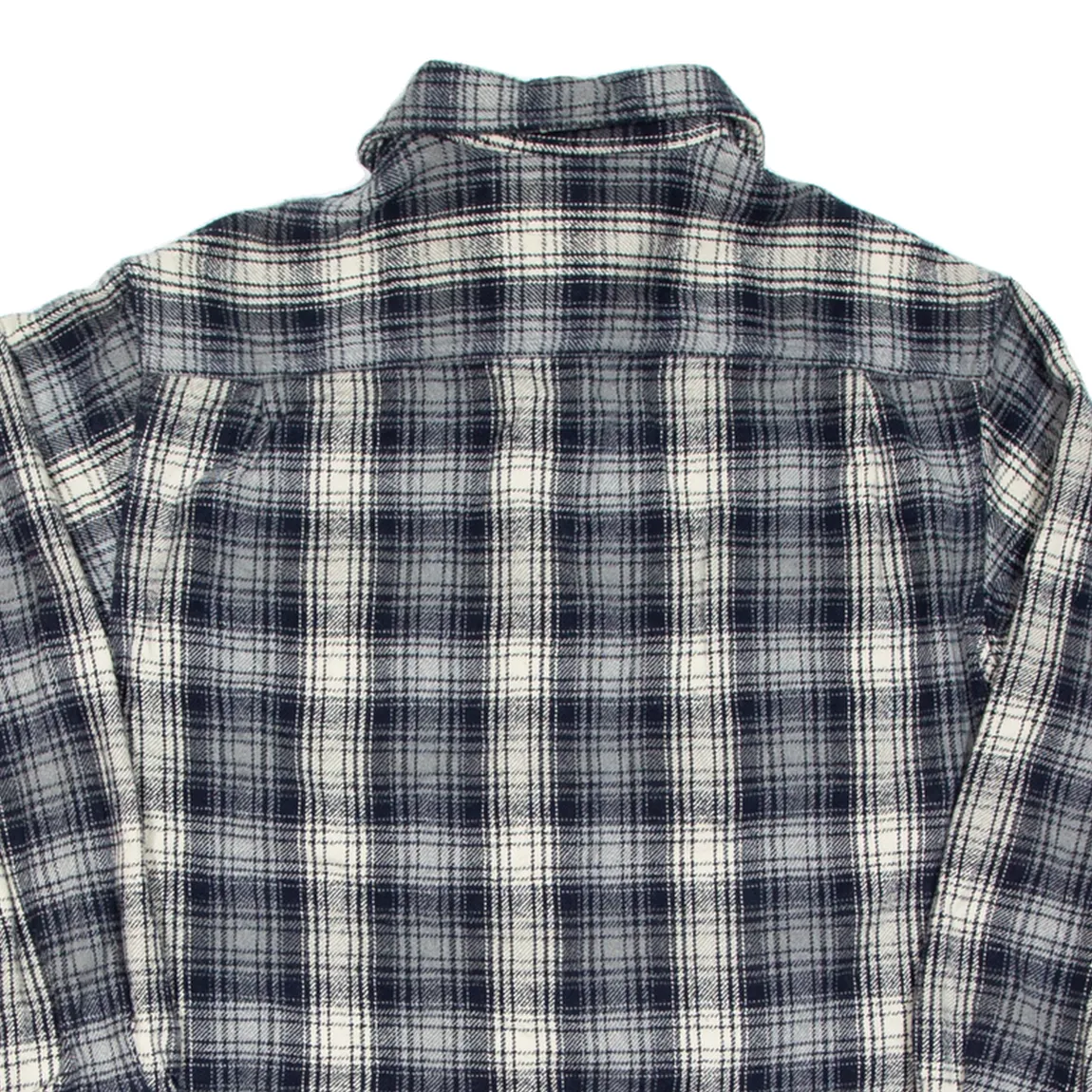 ST JOHNS BAY Mens Flannel Shirt Grey Check Long Sleeve M