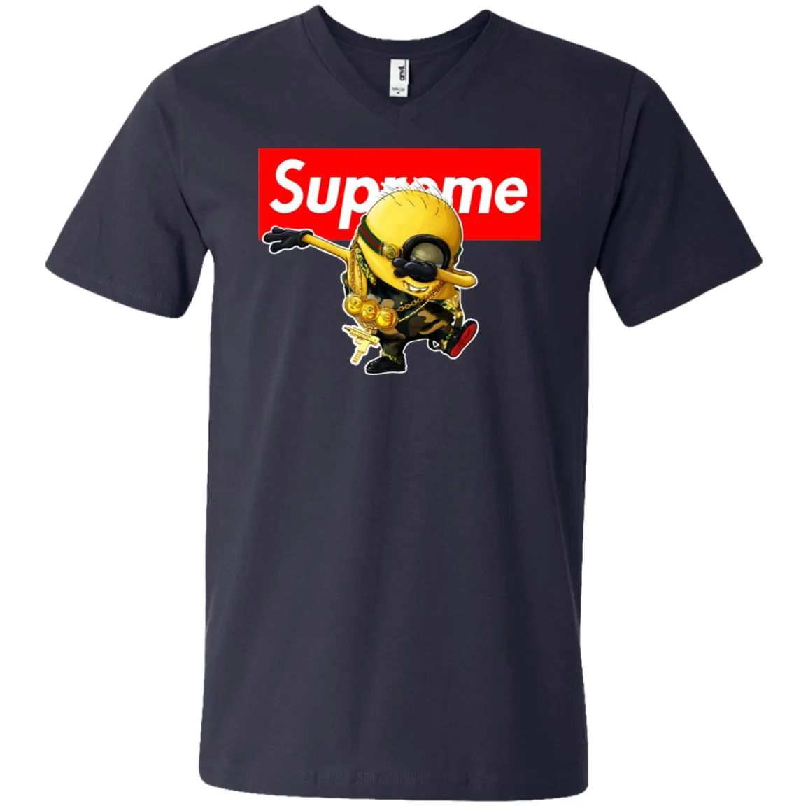 Supreme Minion T-shirt Trending Men V-Neck T-Shirt