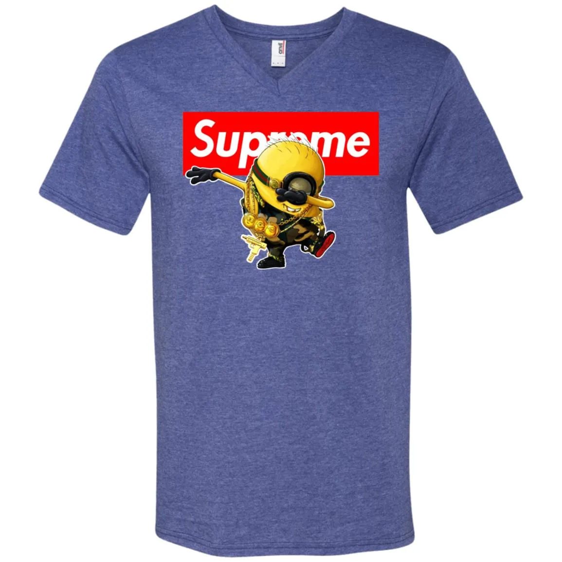 Supreme Minion T-shirt Trending Men V-Neck T-Shirt