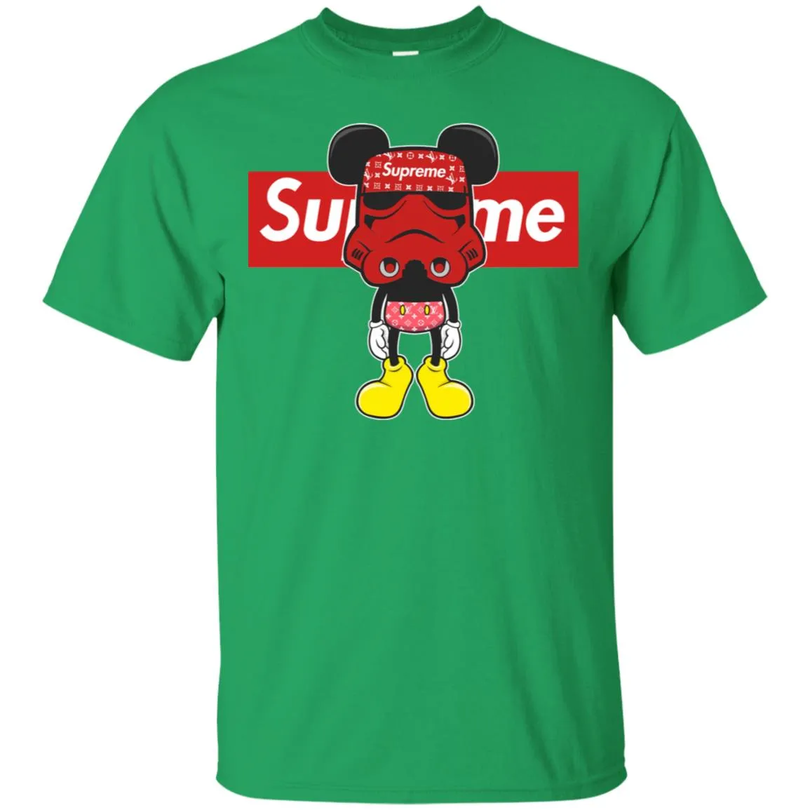 Supreme Robot Mickey Hot T-shirt Men Cotton T-Shirt