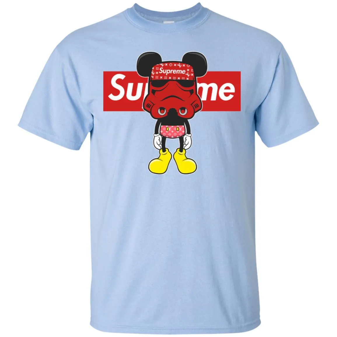 Supreme Robot Mickey Hot T-shirt Men Cotton T-Shirt