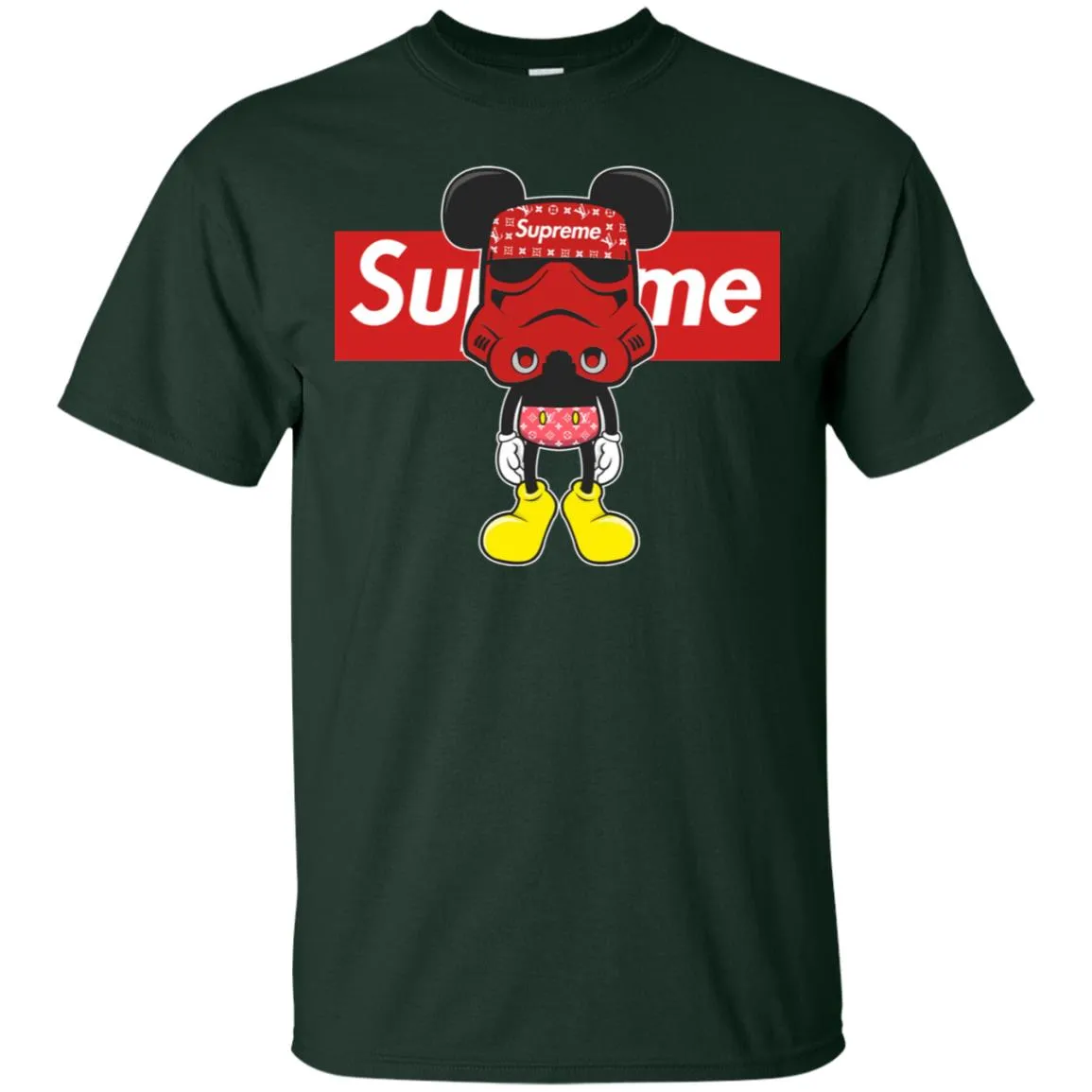 Supreme Robot Mickey Hot T-shirt Men Cotton T-Shirt